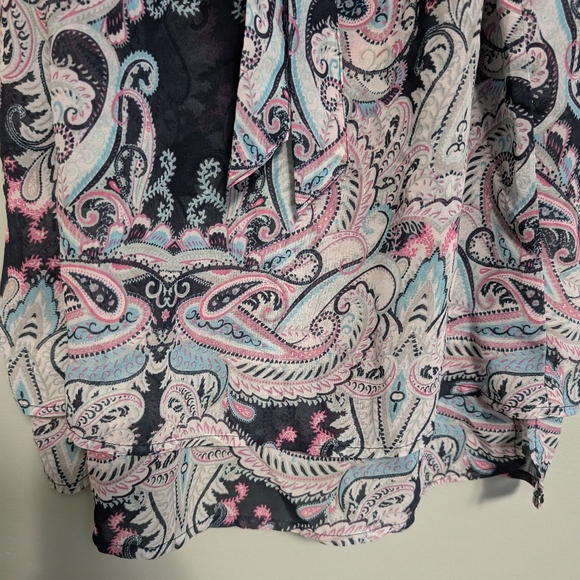 Banana Republic tie neck layered blouse - Picture 5 of 6